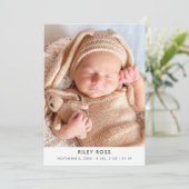 Faire-part de naissance photo moderne (Debout devant)