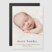 Faire-part de naissance photo moderne Baby 3 (Devant / Derrière)