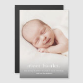 Faire-part de naissance photo moderne Baby 3 (Devant / Derrière)