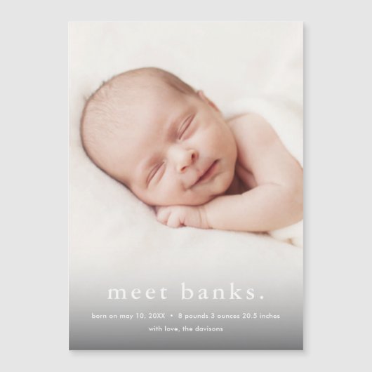 Faire-part de naissance photo moderne Baby 3 (Devant)