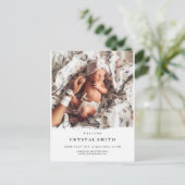 Faire-part de naissance photo moderne | carte phot (Debout devant)