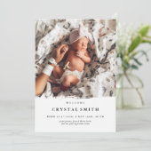Faire-part de naissance photo moderne | carte phot (Debout devant)