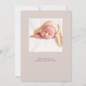 Faire-part de naissance photo moderne | Champagne (Dos)