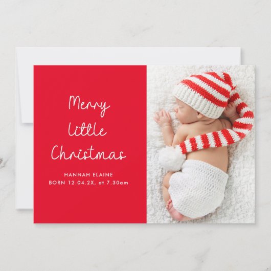 faire-part de naissance photo moderne de noël (Devant)