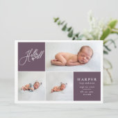 Faire-part de naissance photo moderne géométrique (Debout devant)