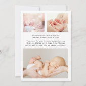 Faire-part de naissance photo moderne Grateful (Dos)