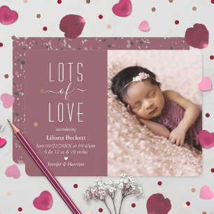 faire-part de naissance photo moderne "Love of Lov