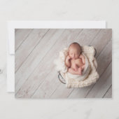 Faire-part de naissance photo moderne Rustique 2 (Dos)
