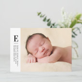 Faire-part de naissance photo Monogram Boys (Debout devant)