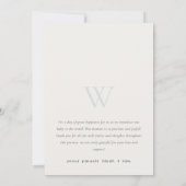 Faire-part de naissance photo monogramme minimum b (Dos)