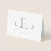 faire-part de naissance photo monogramme pour bébé (Devant)