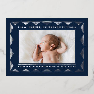 Faire-part de naissance photo Motif triangle ligne