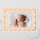 Faire-part de naissance photo Motif triangle ligne (Recto)