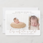 Faire-part de naissance photo multiple. (Devant)