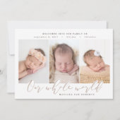 Faire-part de naissance photo multiple. (Devant)