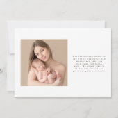 Faire-part de naissance photo multiple. (Dos)