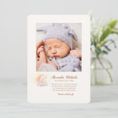 Faire-part de naissance photo Né dormant (Debout devant)