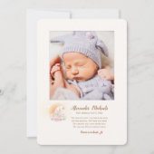 Faire-part de naissance photo Né dormant (Devant)