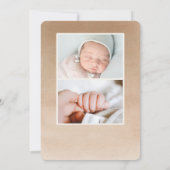 Faire-part de naissance photo neutre simple Ombre (Dos)