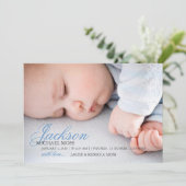 Faire-part de naissance photo | Nom photo (Debout devant)