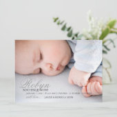 Faire-part de naissance photo | Nom photo (Debout devant)