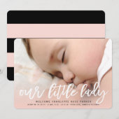 Faire-part de naissance photo Notre Petite Dame Bé (Devant / Derrière)
