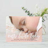 Faire-part de naissance photo Notre Petite Dame Bé (Debout devant)