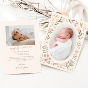 Faire-part de naissance photo Pastel Magic Meadow