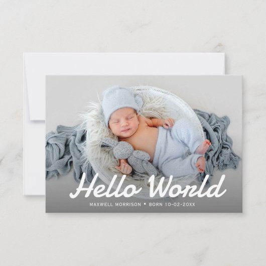 Faire-part de naissance photo personnalisé (Devant)
