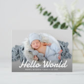 Faire-part de naissance photo personnalisé (Debout devant)