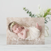 Faire-part de naissance photo personnalisée (Debout devant)