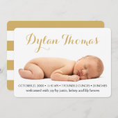 Faire-part de naissance photo personnalisée simple (Devant / Derrière)