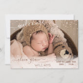 Faire-part de naissance photo Pink Baby Girl (Devant)