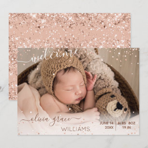 Faire-part de naissance photo Pink Baby Girl