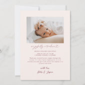 Faire-part de naissance photo Pink Magic Meadow (Dos)