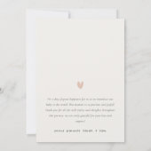 Faire-part de naissance photo Pink Minimal Heart S (Dos)