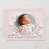 Faire-part de naissance photo pour bébé d'hiver ro (Devant / Derrière)