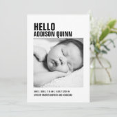 Faire-part de naissance photo pour bébé en En vich (Debout devant)