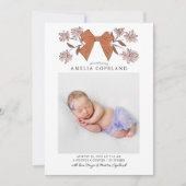 Faire-part de naissance photo pour bébé en terre c (Devant)