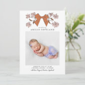 Faire-part de naissance photo pour bébé en terre c (Debout devant)