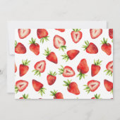 Faire-part de naissance photo pour bébé fraise (Dos)