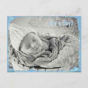 Faire-part de naissance photo pour bébé garçon