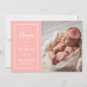 Faire-part de naissance photo pour fille de bébé c (Devant)