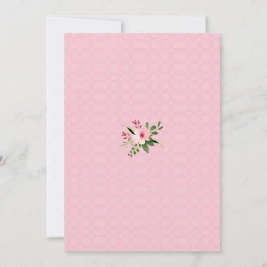 Faire-part de naissance photo pour filles (Dos)