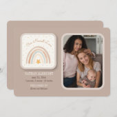 Faire-part de naissance photo Rainbow (Devant / Derrière)