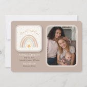 Faire-part de naissance photo Rainbow (Devant)