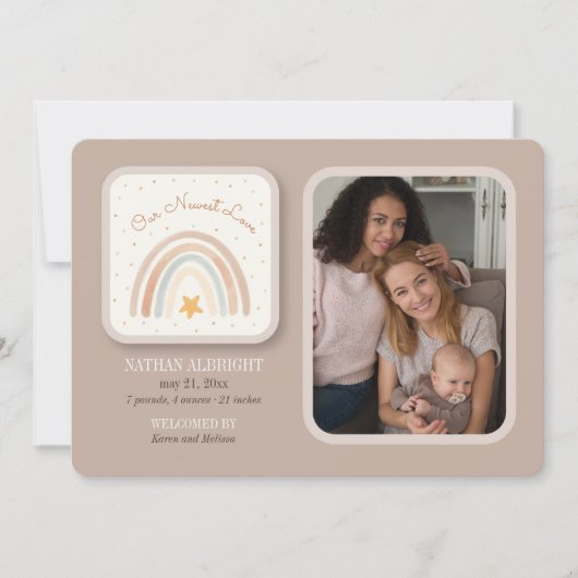 Faire-part de naissance photo Rainbow (Devant)