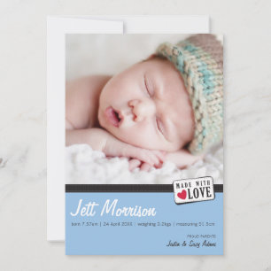 FAIRE-PART DE NAISSANCE PHOTO :: réalisé avec amou