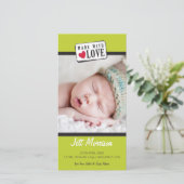 FAIRE-PART DE NAISSANCE PHOTO :: réalisé avec amou (Debout devant)