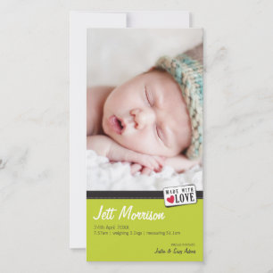 FAIRE-PART DE NAISSANCE PHOTO :: réalisé avec amou